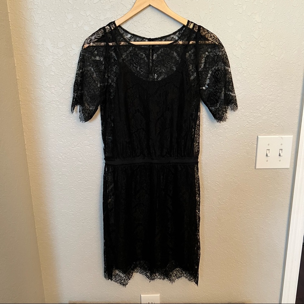 Black lace dress